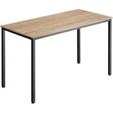 Tectake tectake® Schreibtisch Vanport 120x60x75,5cm Industrial Holz Hell, Eiche Sonoma