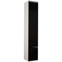 Stylefy Stauraumschrank Vago Full 180 cm (Wandschrank, Wandregal) viel Stauraum, mit Push-to-Open, Hochglanzfront, Modern Design schwarz|weiß