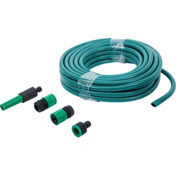 BGS DIY 70906 Wasserschlauch PVC Wasserspritze Schnellkupplungen 15m