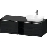 Duravit D-Neo Konsolenwaschtischunterbau wandhängend Eiche Schwarz Matt 1400x550x459 mm - DE4950R101 DE4950R10160000