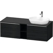 Duravit D-Neo Konsolenwaschtischunterbau wandhängend Eiche Schwarz Matt 1400x550x459 mm - DE4950R101 DE4950R10160000