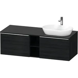 Duravit D-Neo Konsolenwaschtischunterbau wandhängend Eiche Schwarz Matt 1400x550x459 mm - DE4950R101 DE4950R10160000