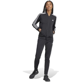 adidas Essentials 3-Stripes, Trainingsanzug Oben: Schwarz/Weiß Unten: Schwarz/Weiß, XS
