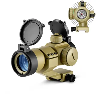 ESSLNB Red Dot Visier Airsoft Scope Leuchtpunktvisier Rotpunktvisier für 22mm/20mm Schiene mit Montage und Schutzkappe