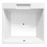 hak Handelsagentur Koch CAME Quadrat-Badewanne mit Rahmengestell 175x175x50cm, weiß