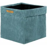 lycce Aufbewahrungskorb Faltbare Aufbewahrungsbox Cord 33 x 33 x 31 cm blau/türkis