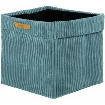 lycce Aufbewahrungskorb Faltbare Aufbewahrungsbox Cord 33 x 33 x 31 cm blau/türkis