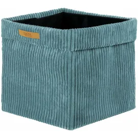 lycce Aufbewahrungskorb Faltbare Aufbewahrungsbox Cord 33 x 33 x 31 cm blau/türkis