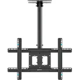 ONKRON Fernseher Deckenhalterung für 32-80 Zoll, bis 68 kg, höhenverstellbar, max VESA 600x400, schwenkbar neigbar, Schwarz N1L-B