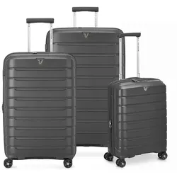 Roncato B-Flying Move 4 Rollen Kofferset 3-teilig mit Dehnfalte  grau