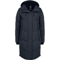 Oxmo OXJuna Damen Wintermantel Parka Mantel mit Kapuze Gummizug Reißverschlusstaschen Seiten-Reißverschlüsse Regular fit, - S