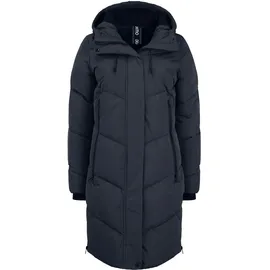 Oxmo OXJuna Damen Wintermantel Parka Mantel mit Kapuze Gummizug Reißverschlusstaschen Seiten-Reißverschlüsse Regular fit, - S