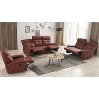 Mapo Möbel Voll-Leder Sofagarnitur Fernsehsofas Relaxsofas 5130-3+2+1-206