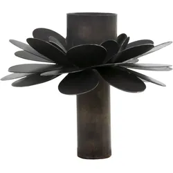 Chic Antique Kerzenhalter Flaschenaufsatz mit Blumen, H7/D8 cm, messing