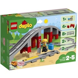Lego Duplo Eisenbahnbrücke und Schienen 10872
