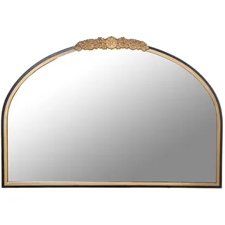 DRW Halbrunder Wandspiegel aus Metall, goldfarben, 63 x 2,5 x 92 cm