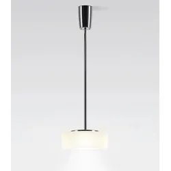 serien lighting Curling M Pendelleuchte mit Tube Rohrabhängung warmweiß (3000 K) | Glasschirm opal