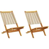 vidaXL Gartenstühle 2 St. Gartenstuhl 0 x 0 x 0 cm beige