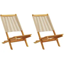vidaXL Gartenstühle 2 St. Gartenstuhl 0 x 0 x 0 cm beige