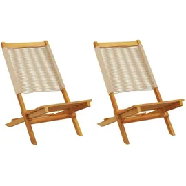vidaXL Gartenstühle 2 St. Gartenstuhl 0 x 0 x 0 cm beige