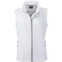 James & Nicholson Damen 2-Lagen Promo Softshell Gilet Bodywarmer JN1127 white/white XL