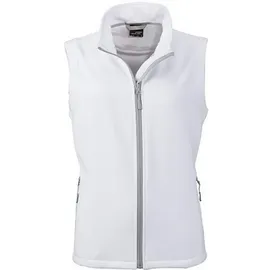 James & Nicholson Damen 2-Lagen Promo Softshell Gilet Bodywarmer JN1127 white/white XL