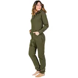 Moniz Damen Jumpsuit, Onesie, Overall (S, Dunkelgrün) - S