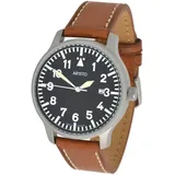 ARISTO Ronda Fliegeruhr Quarz Edelstahl 41 mm 3H84