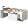 möbelando Hochbett Milky 1 203 x 135 x 90 cm Spanplatte weiß