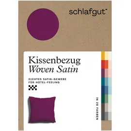 schlafgut Kissenbezug Woven Satin 80 x 80 cm Lila
