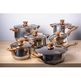 Kinghoff Topf-Set 12-tlg. Kochtöpfe + Teflon Pfanne