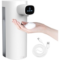 PLUSSEN Automatischer Seifenspender 300ml mit Sensor Infrarot Elektrischer Seifenspender Automatisch für Badezimmer, Küchen, Hotel, Restaurant,öffentlicher Ort (Weiß-300ML)
