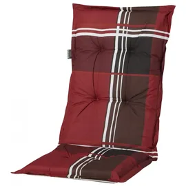 MADISON N.Y Hochlehnerauflage 120 x 50 x 8 cm rot kariert 6 St.
