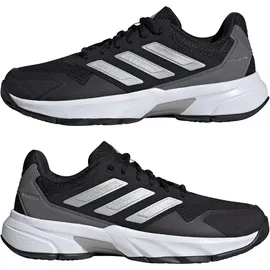 adidas Courtjam Control 3 Core Black/Silver Metallic/Grey four