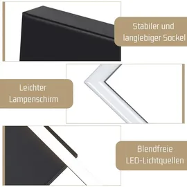 ZMH Deckenlampe 24W eckig schwarz