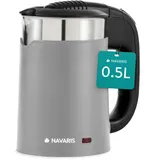 Navaris Reisewasserkocher 0,5 l Grau