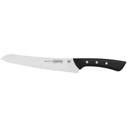Tramontina SOLUTTA Brotmesser, 20 cm, Edelstahl, Küchenmesser, Wellenschliff, rostfrei, ergonomischer Griff, spülmaschinenfest, NSF-zertifiziert