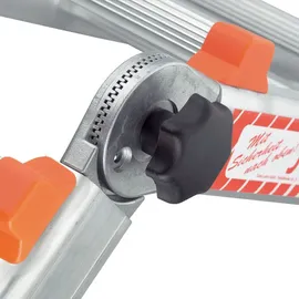 siedra-leitern Siedra Wintergarten Glasdachleiter 988 mit Glasauflage 4x5 Sprossen