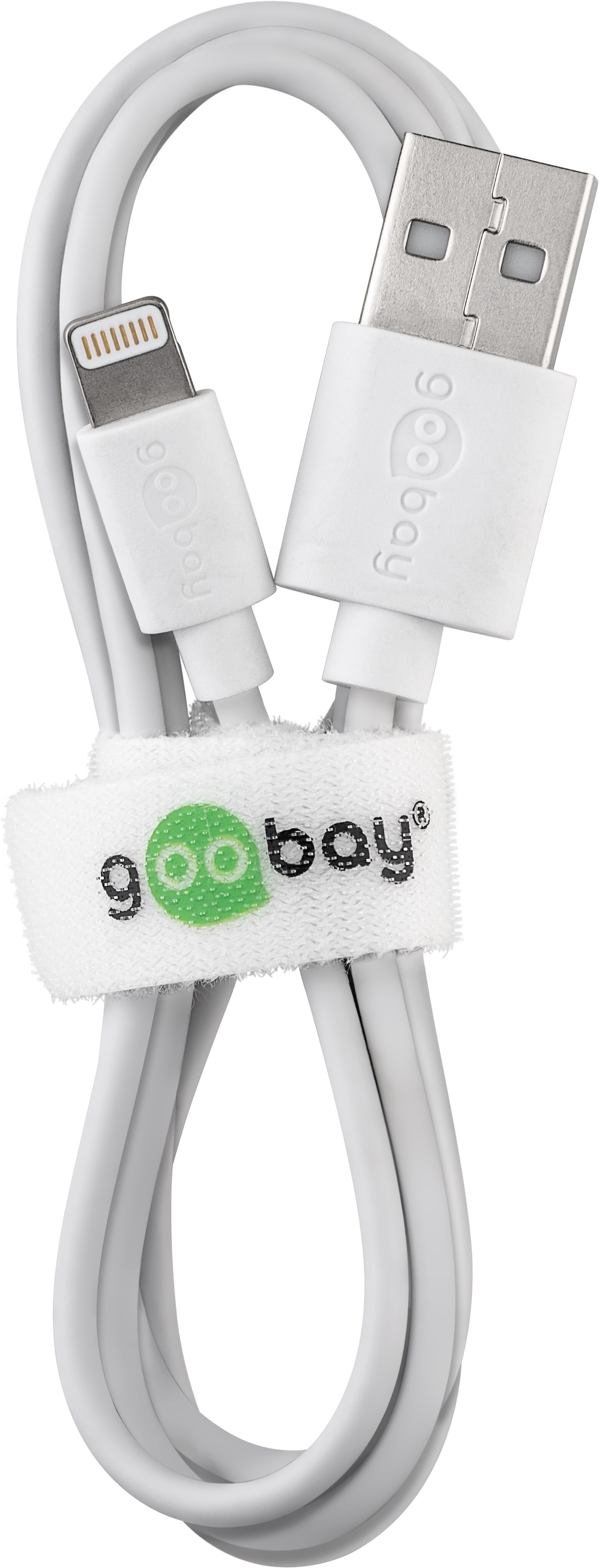 Goobay Lightning auf USB 1m Weiß [Apple MFI zertifiziert / Sync- / Ladekabel / Datenkabel]