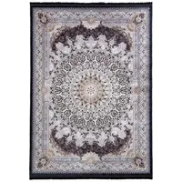 mazovia Orientalisch Vintage Teppich - Kurzflor Waschbar - Weich Traditioneller Teppich für Wohnzimmer, Schlafzimmer, Esszimmer – Oriental Teppiche - Grau 80 x 150 cm