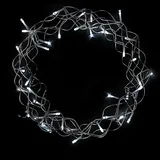 Lex LED Metallkranz grobmaschig, kaltweiß, Ø 30 cm, 40 LEDs