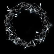 Lex LED Metallkranz grobmaschig, kaltweiß, Ø 30 cm, 40 LEDs