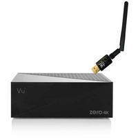 VU+ Plus Zero 4K DVB-S2X Multistream Linux HbbTV UHD 600Mbit Wlan Sat Receiver Schwarz