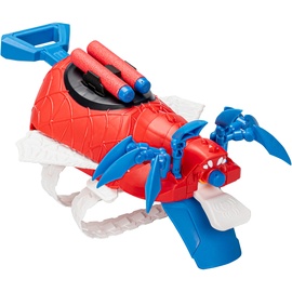 Marvel Mech Strike Mechasaurs Spider-Man Arachno Blaster, NERF Blaster mit 3 Darts, Rollenspielzeug