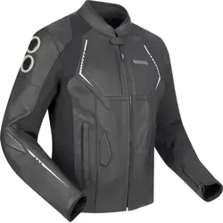 Bering Radial, Lederjacke - Schwarz/Weiß - XXL