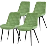 ML-Design Esszimmerstuhl Samt salbei 4er Set