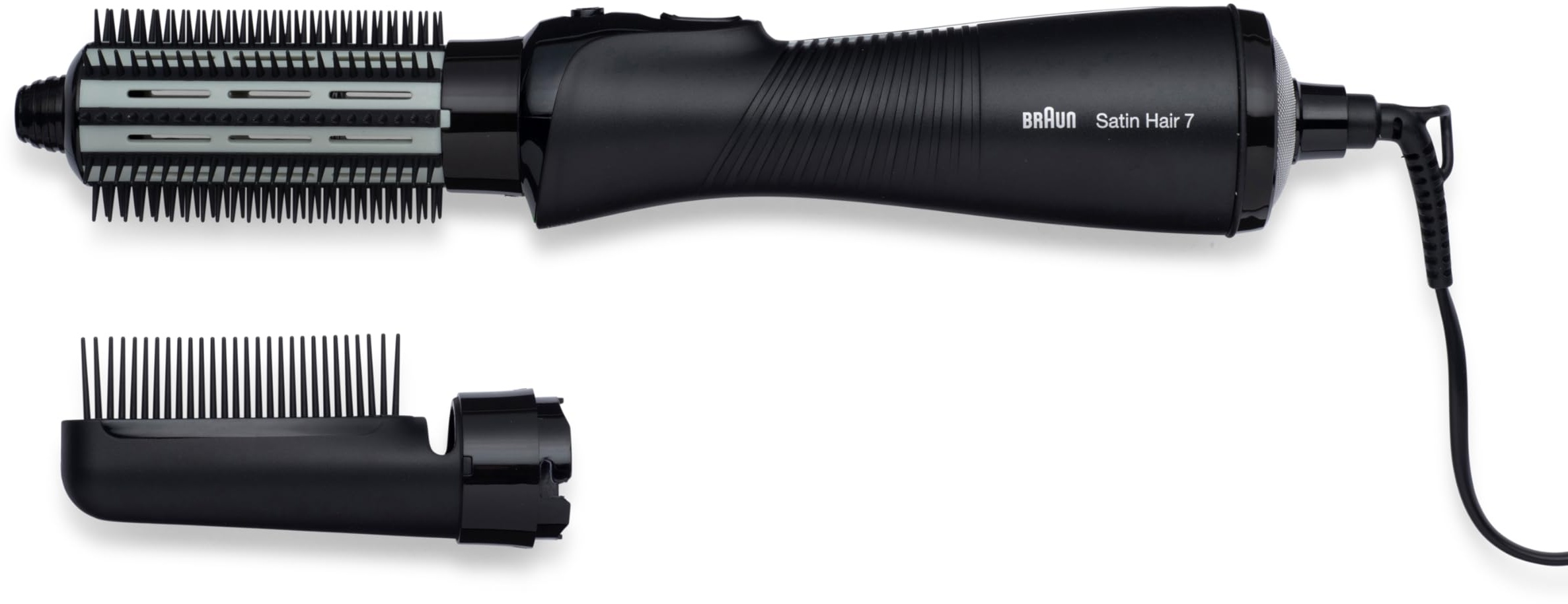 Braun Satin Hair 7 Warmluft-Lockenbürste mit IONTEC Technologie, inkl. Kamm-und Bürstenaufsatz, AS 720, schwarz , 1 Stück (1er Pack)