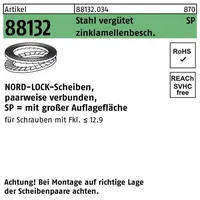 NORD-LOCK ART 88132 Scheiben geklebt DNL 4 SP 200 Stück