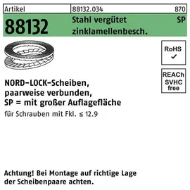 NORD-LOCK ART 88132 Scheiben geklebt DNL 4 SP 200 Stück