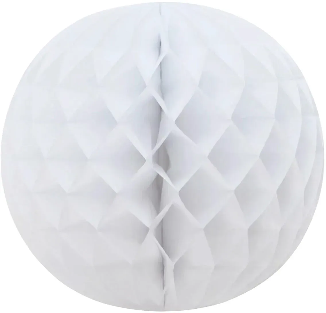 Wabenball Lampion rund weiß O 35 cm